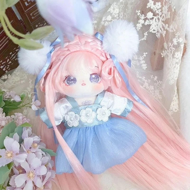 Original Design Chinese Style Hanfu Dresses Cheongsam Clothes Retro Outfit For 20cm Plush Doll Chinoiserie Costume Gift 6