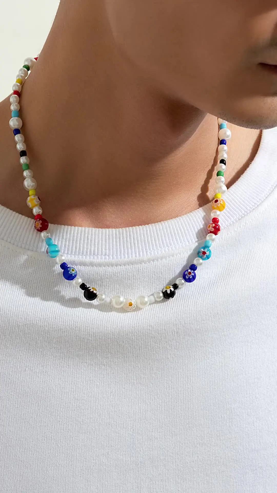 Collane Perline Colorate Collana Lunga Boho Con Perline Turchesi E Nappa Mixit #N1056 - 32 Pollici, Stile Bohemien Collana Perline Turchesi Nappa