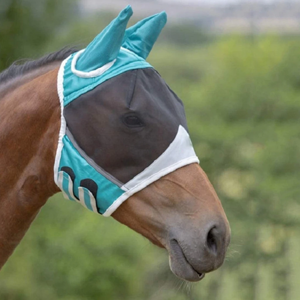 Hot Anti-Mosquito Horse Full Face Protection Anti-Worms Mesh Mask Horse Face Mask Riding Equestrian Equipment