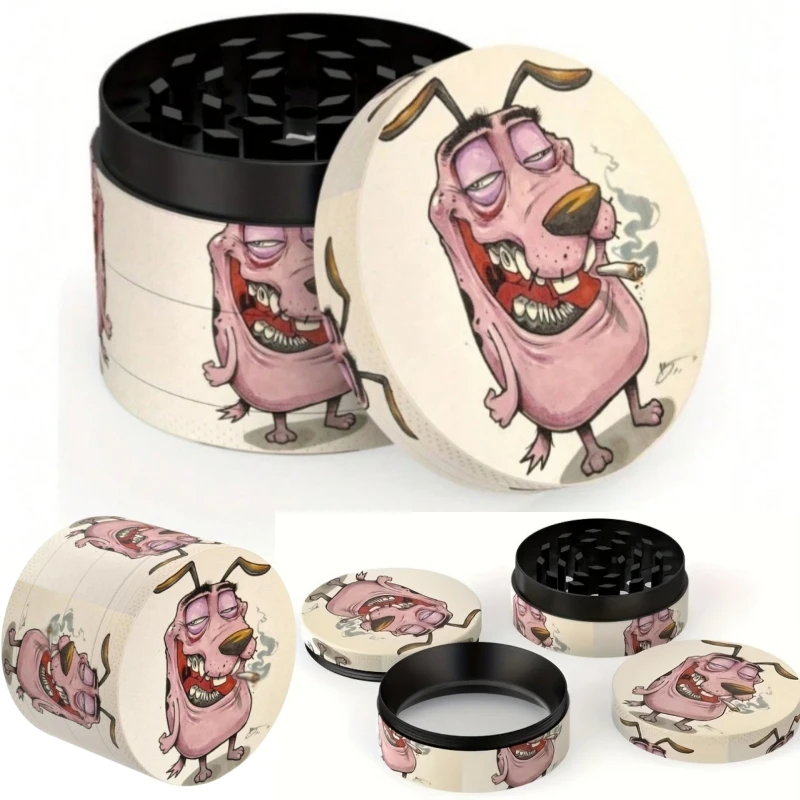5cm Metal Mr. Dog Manual Herb Hemp Grinder Spice Pepper Mill Mortar Smoking Cigarette Accessories Raw Grass Tobacco Crusher Tool nut spice grinder herb grinder herb spice grinder