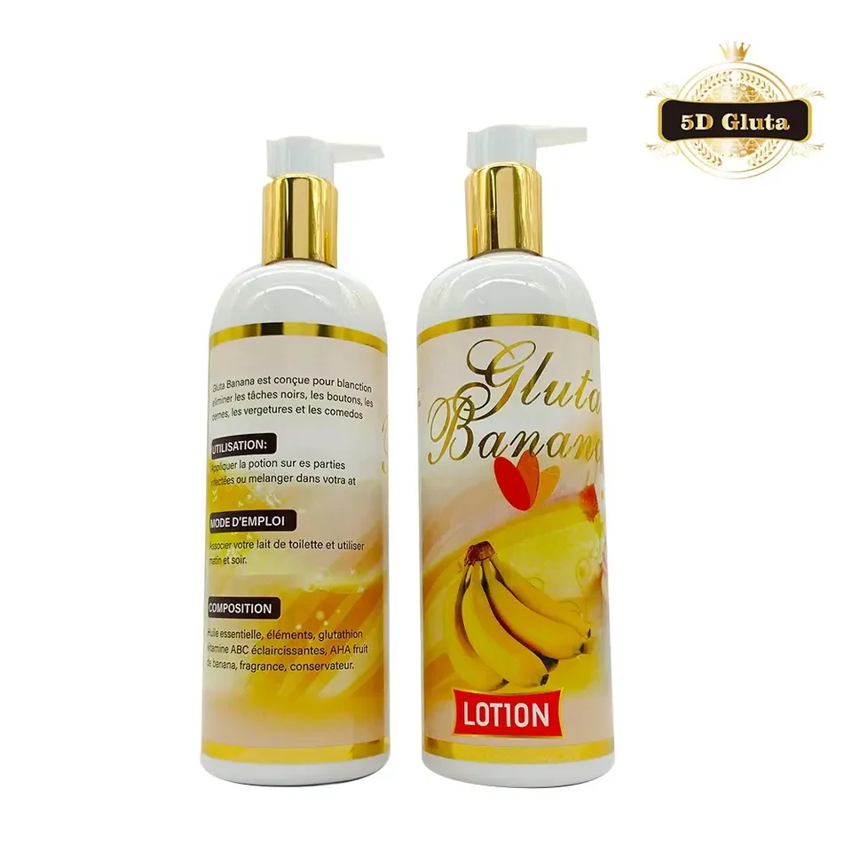 5D Gluta Natural Whitening Firming Body Lotion Contains Banana Extract For Moisturise Nourishing and Improve Skin Tone 5d gluta natural banana essence whitening
