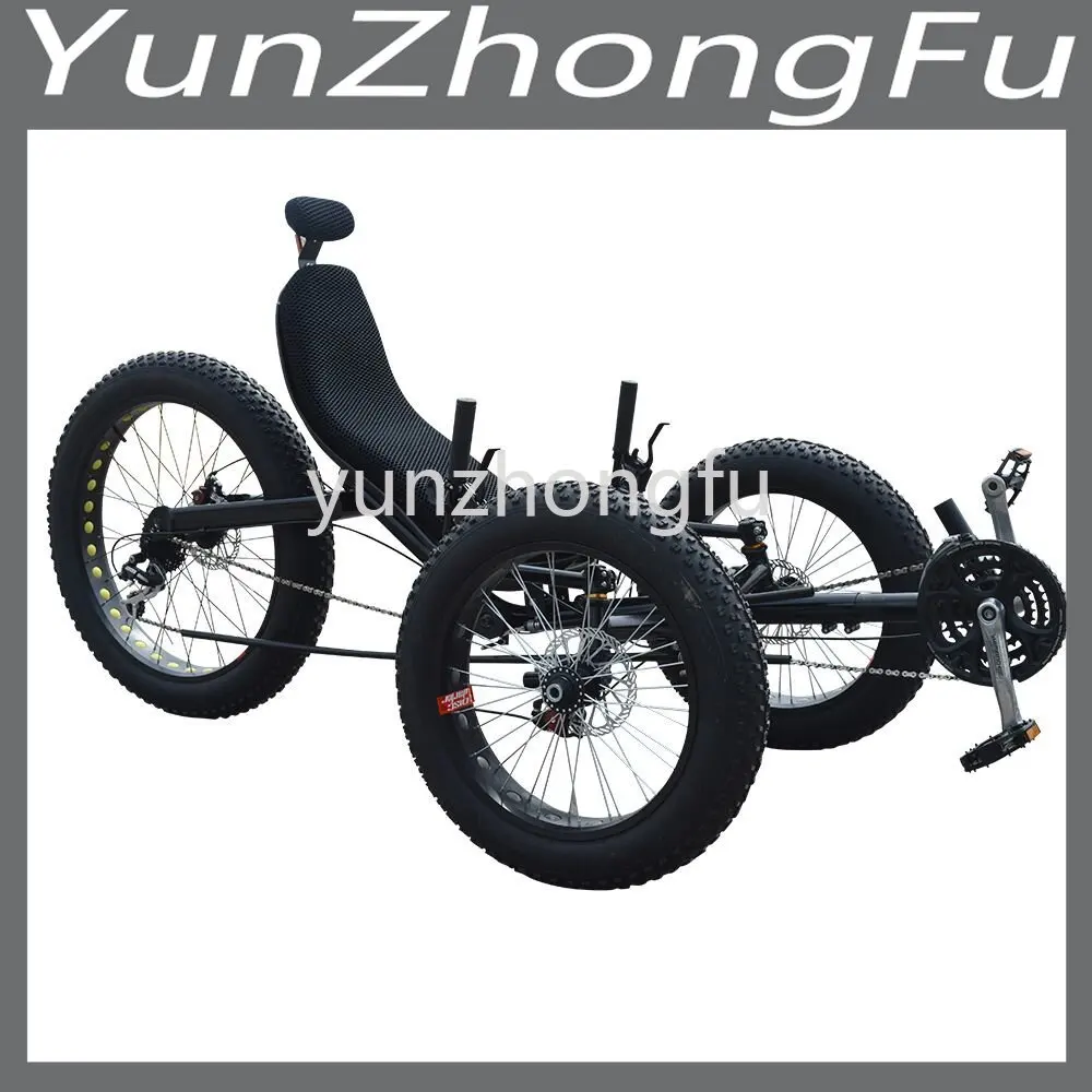 

Wholesale Free Door to Door Shipping Adult Outdoor Sport 24 Speed Fat Tyre Folding Recumbent Tricycle