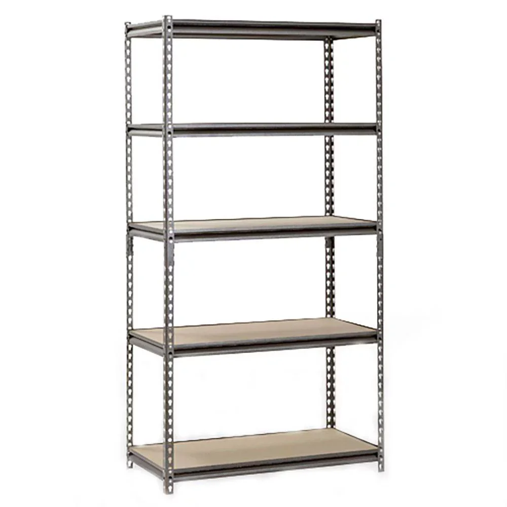 

Adjustable 5-Shelf Z-Beam Steel Storage Rack Shelving Unit, Silver