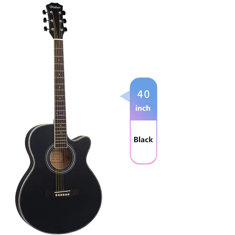 Diduo music アコースティックギター Diduo 40 Inch Electric Acoustic Guitar Sunset Black White