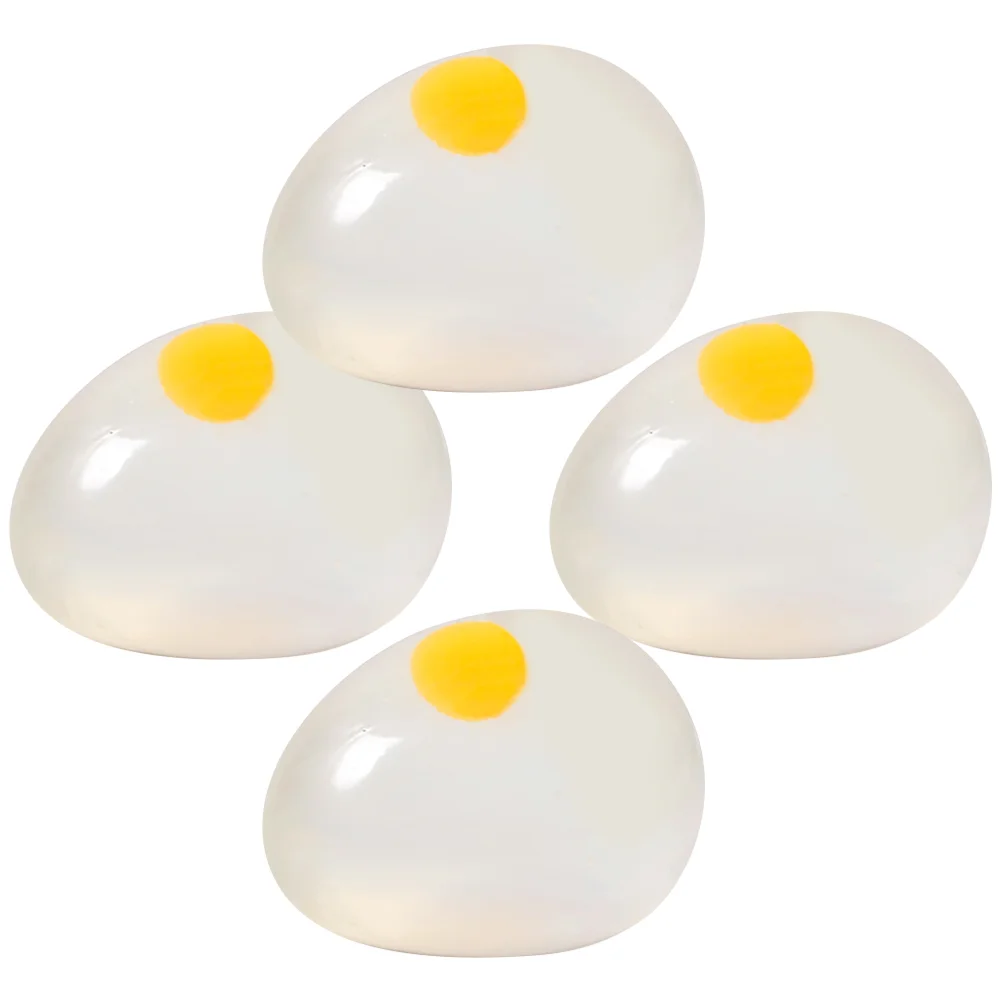 

4 Pcs Vent Toy Small Toys for Kids Prizes Little Artificial Lifelike Egg Stress Teens Mini Creative