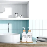 White Hand Soap and Dish Soap Dispenser with Pump Soap Bottle for Farmhouse Kitchen Counter Bathroom Decor Organization 500ml 2
