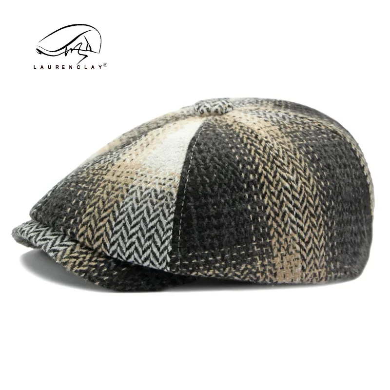 Newsboy Hats for Men Women Vintage Classic 8 Panel Wool Blend Ivy Driving Cabbie Caps Berets