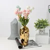 Modern Light Luxury Creative Ceramic Golden Vase Decoration Living Room Bedroom Decoration Cabinet Flower Vase Home Decoration 4
