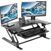 Height Adjustable Stand Up Desk Converter, Quick Sit to Stand Tabletop Dual Monitor Riser Workstation, 2