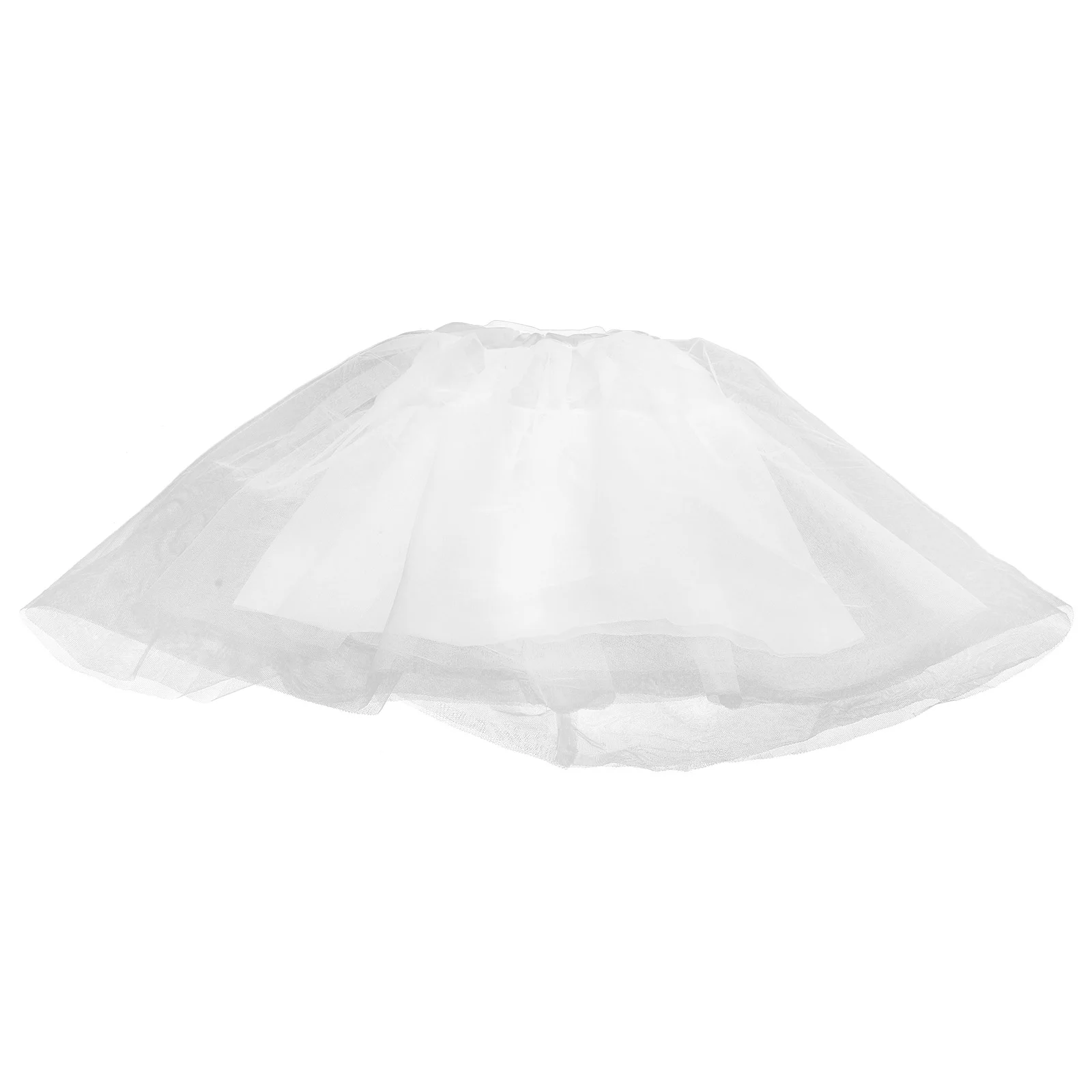 Crinoline for Girl Dress Anagua Petticoat Tutu Skirt Short Elastic Waistband Underskirt Tutus Wedding