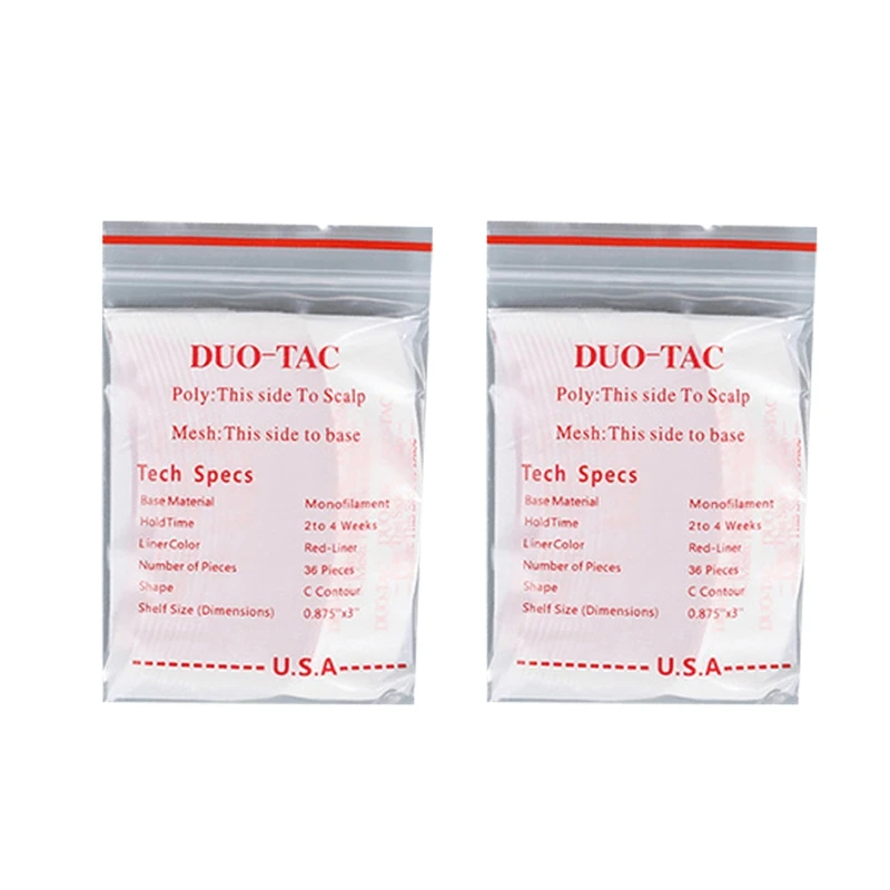 72Pcs/Lot Duo Tac Lace Wig Sided Double Tape Super Strong Adhesive Hair System Extension Strips