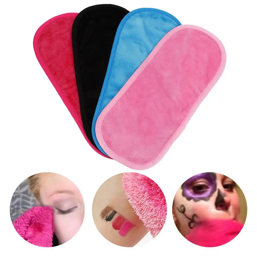 Soft Plush Puff Makeup Remover Towel Face Cleaner Makeup Tool Beauty Essentials Cosmetic Tools Cleansing Cloth Pads