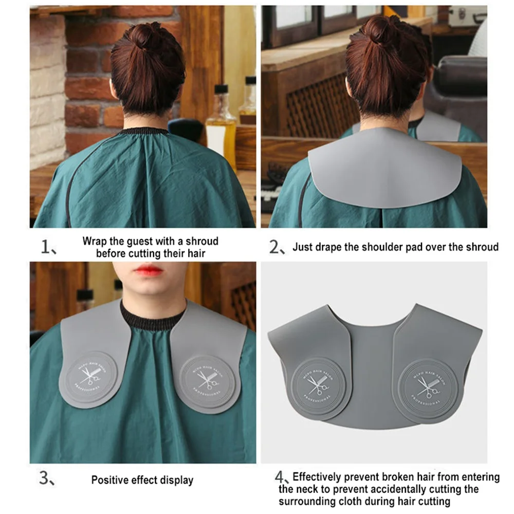 Silicone Dye Salon Hair Neck Cutting Cape Collar Hairdressing Shawl Haircut Wrap Barber Guard Pad Shoulder Smockcoloring Apron