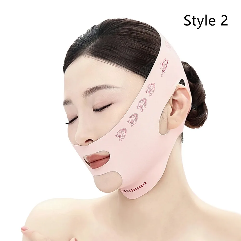thumbnail image 1 of Adjustable V Line Lifting Mask Breathable Slimming Strap Lifting Tightening Mask Elastic Skin Care Chin Up Mask for Women Men, 1 of 4