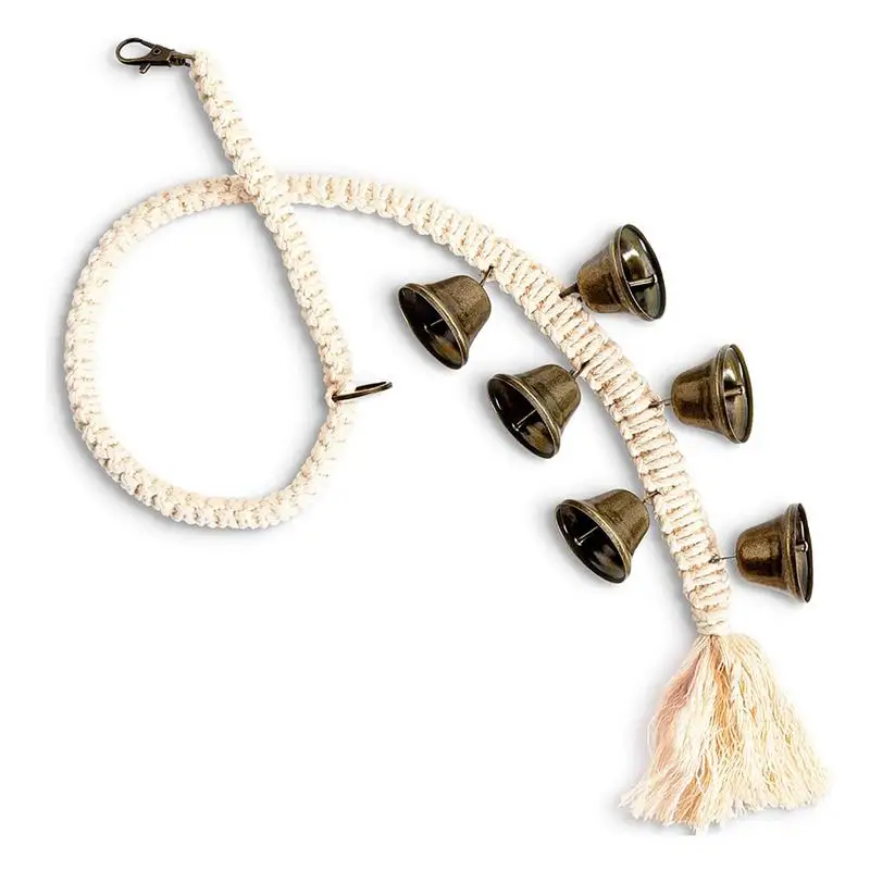 Dog Doorbells Dog Training Door Bell Puppy Bells For Door Knob Pet Interactive Doorbell Wooden Beads / Woven Rope Bells