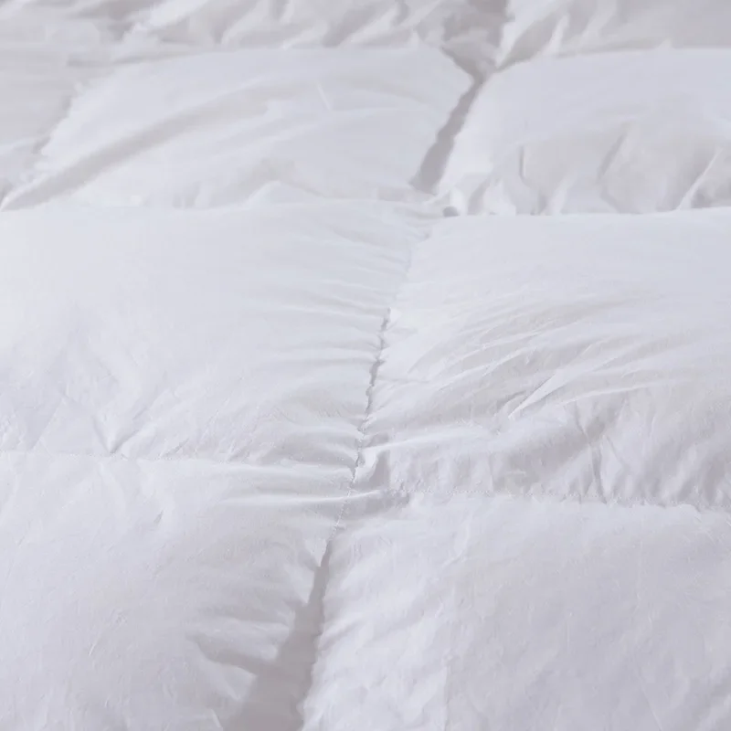 Home Comforter Winter Quilted Blanket Goose Down Duvet Quilt 100% Cotton Cover King Queen Blanket Size Twin Stitch Одеяло 이불 이불 winter blanket down duvet cotton quilt