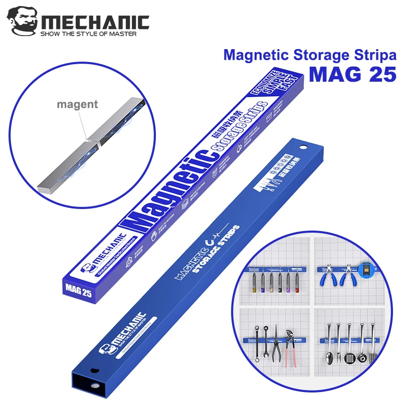 MECHANIC MAG25 Super Absorption Magnetische Absorption Bar Metall Lagerung Schraubendreher Telefon Reparatur Leuchten Küche Werkzeug