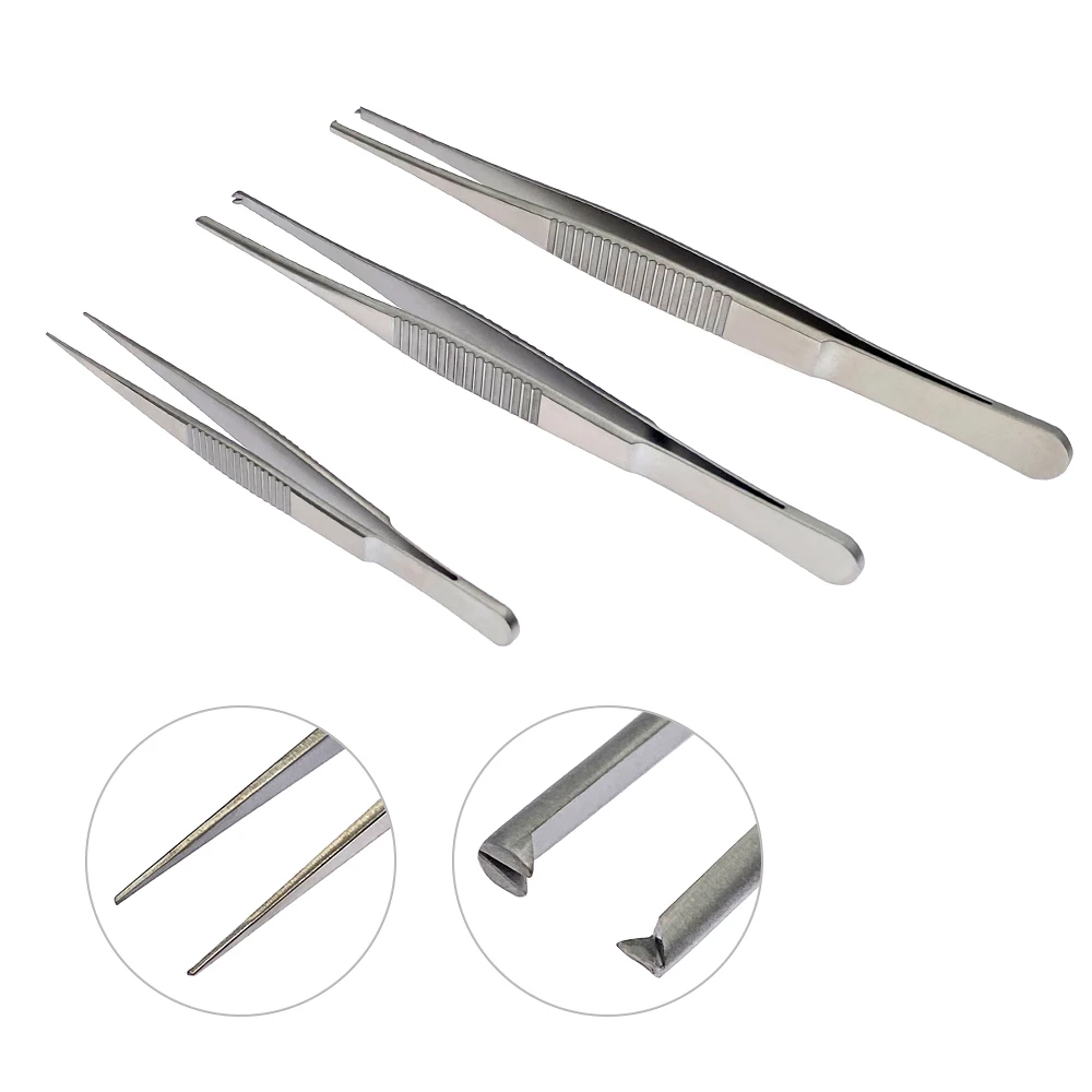 

Tissue Forceps Teethed Tweezers Serrated Tips Stainless steel forceps Surgical Instrument