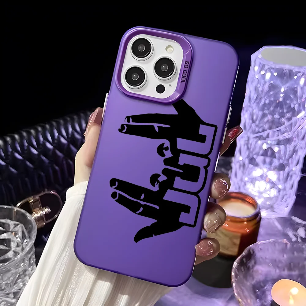 rappeur jul c'est cool coque de téléphone pour iphone 16 15 14 13 12 11 pro max noir mat multicolore laser métallique aurora funda