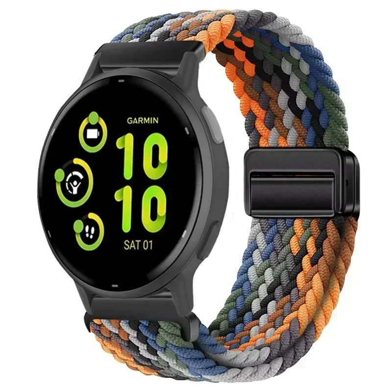 Nylon Braided Magnetic Watch Strap, 22/20mm, Universal Fit
