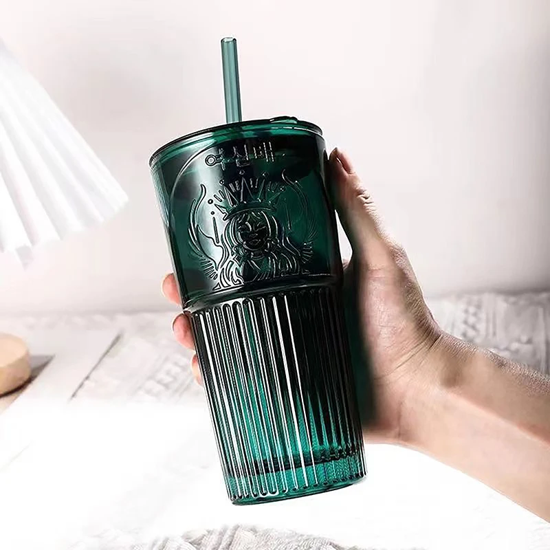 Starbucks China Dark Green Goddess Gold Stainless Tumbler