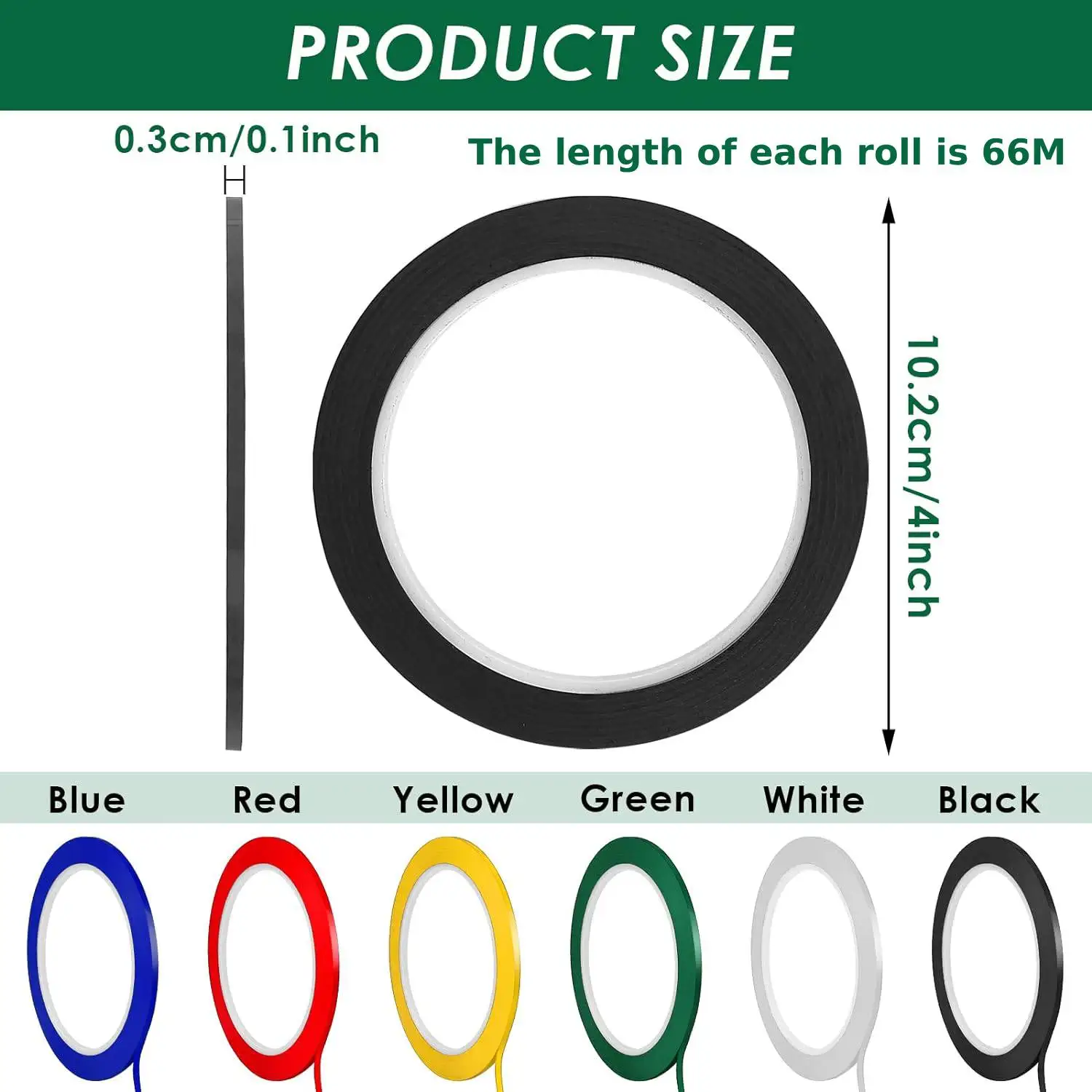 2pcs 3/5/8/10mm 와이드 화이트 보드 아트 테이프 마킹 그리드 테이프 차트 그래픽 테이프 아트 보드 야외 용 자체 접착 마라 테이프