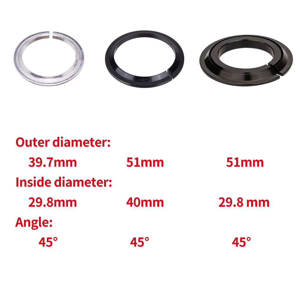 ZTTO Bicycle Headset Base Ring Aluminum Alloy 39.8mm 1 1/2" Tapered 28.6mm Straight Tube Bike Fork Open Crown Conversion Adapter bicycle headset