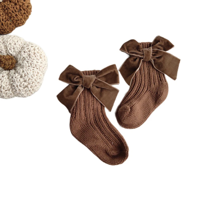 Winter Baby Socks Boy Girl Newborn Autumn Big Bow Socks Children Mid-tube Warm Cotton Toddler Infant Accessories Clothes cotton socks,baby socks