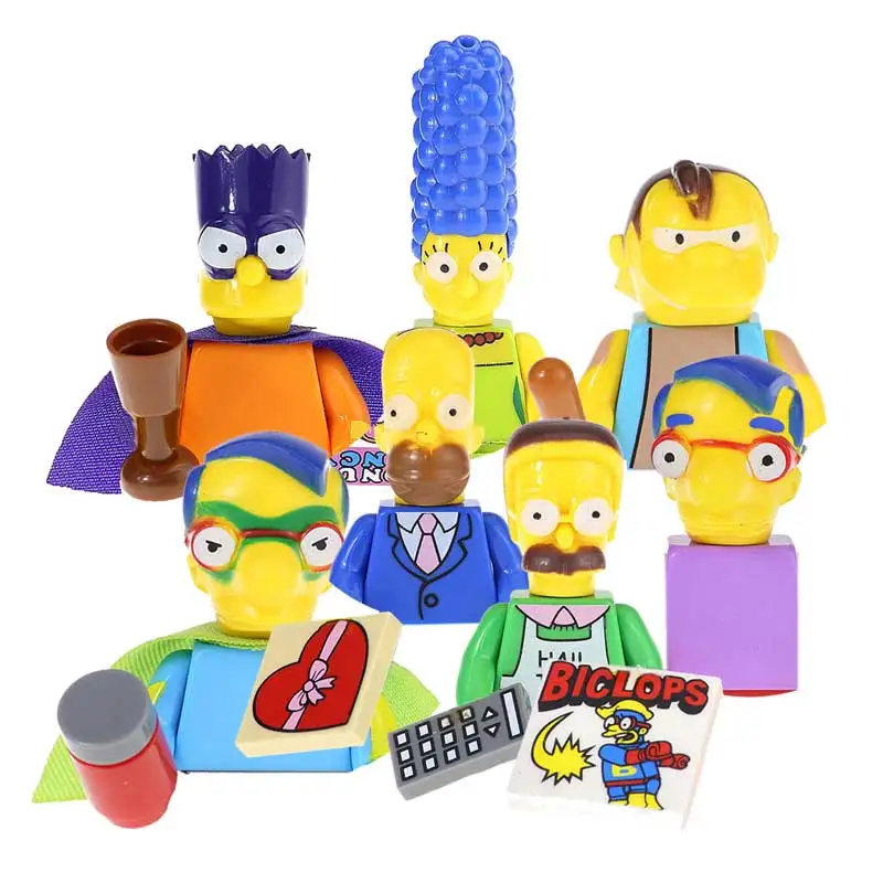 

KF6039 The Simpsons Building Blocks Homer Jay Marge Nelson Anime Cartoon Mini Action Figures Toy Bricks Kids Gift