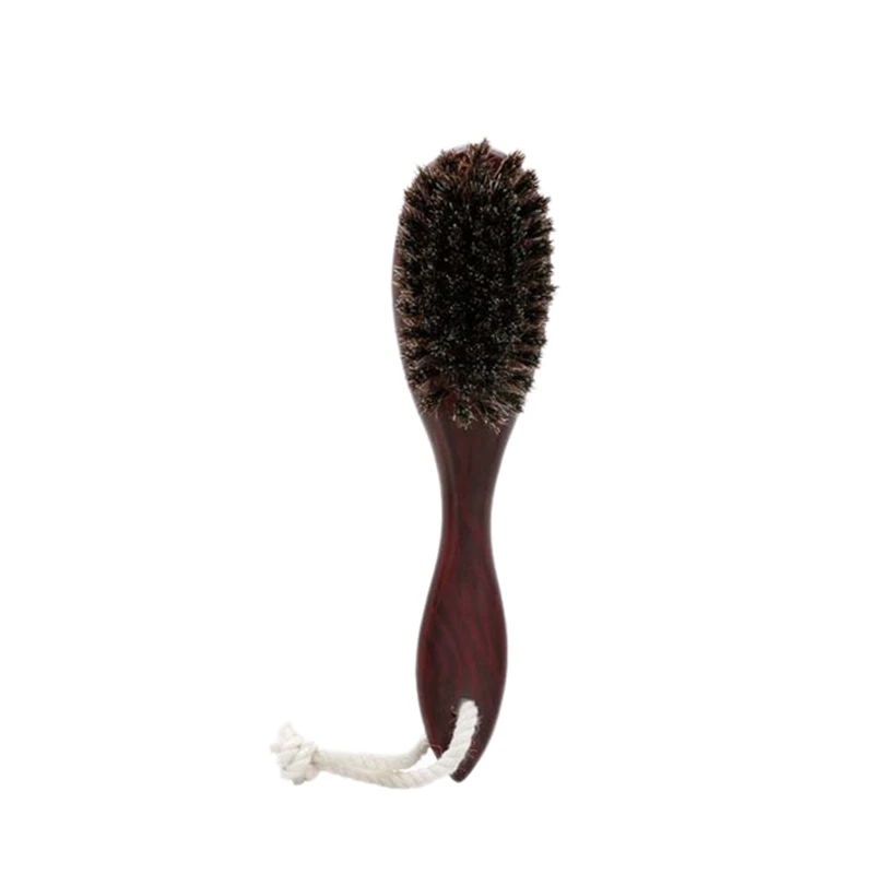 

HOT!Horse Hair Wave Hair Beard Brush Hair Comb Wooden Handle Large Curved Comb Men Natural Hair Combs Hair Styling Tools
