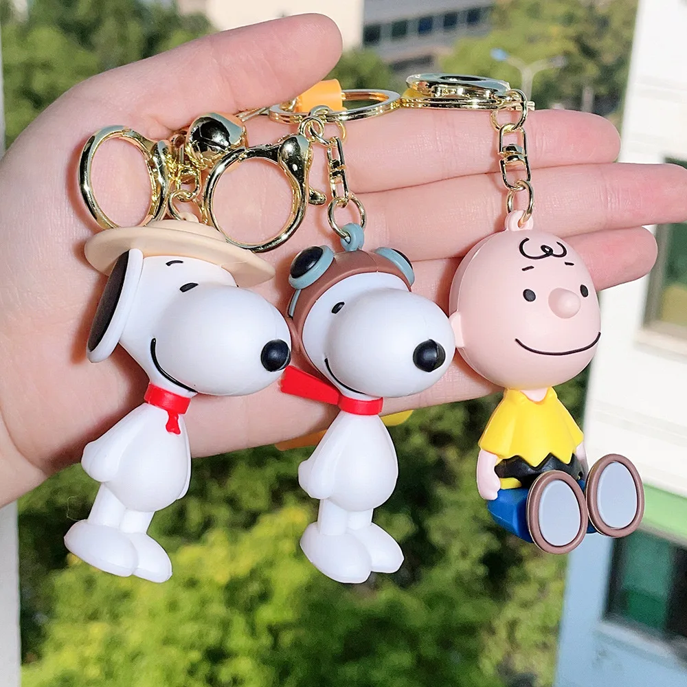 Plush Keychain Key Chain Bunny Keychain Balloon Dog Keychain Cute cartoon Snoopy Charlie 3D doll star keychain pendant Car keychain gift preferred