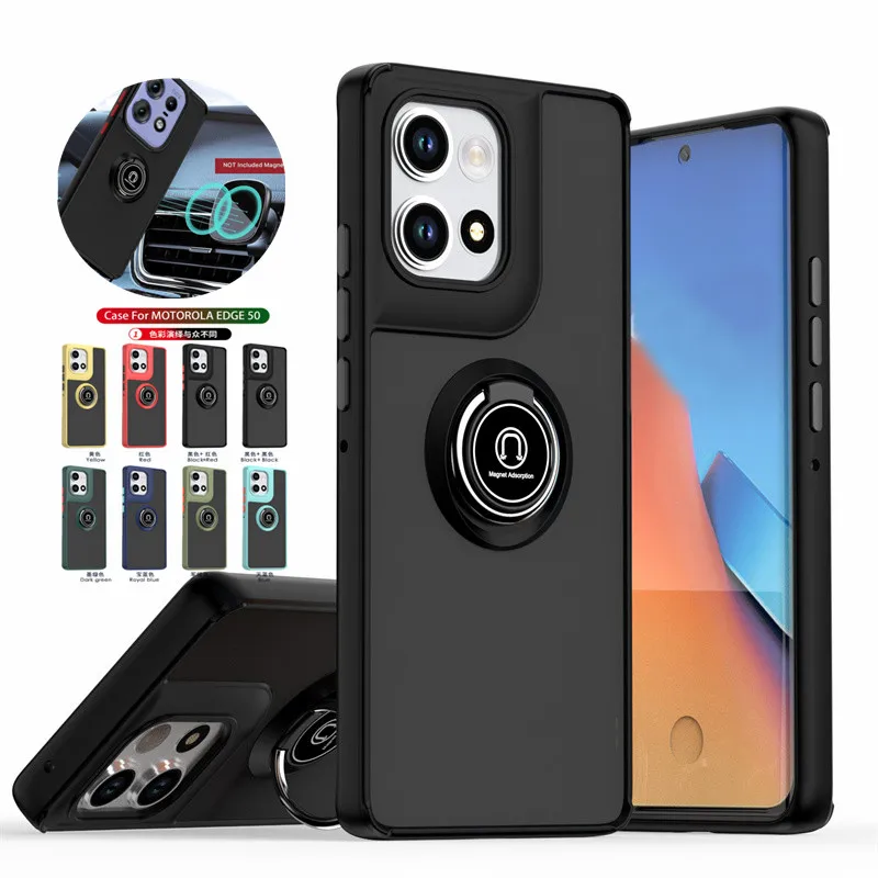 Armor Matte Shockproof Case with Magnetic Ring Holder and Stand