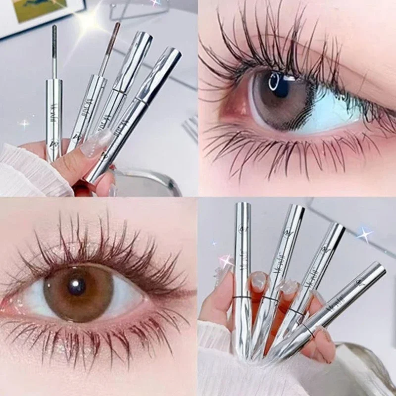 Wasserfeste Mascara mit Spiralbürstenkopf und Stahlhülse – langanhaltend, einfach aufzutragen, ideal für Anfänger, perfekt für Party-Make-up_voghion.com