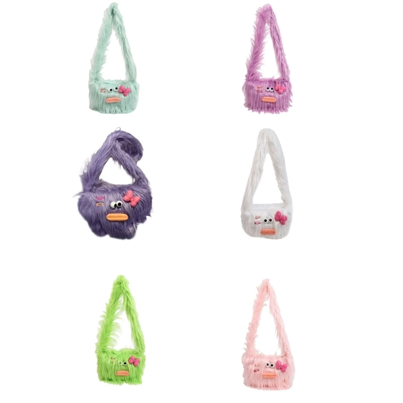 

Cartoon Plush Shoulder Bag Crossbody Bags Fine Craftsmanship Durable and Long lasting