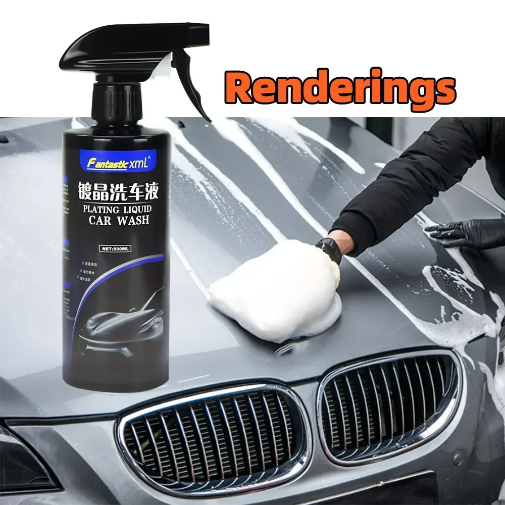

Concentrated Car Wash Shampoo with Polishing Wax Coat Super Suds Shampoo Superior Surface Cleanser Windshield Wash Accessories