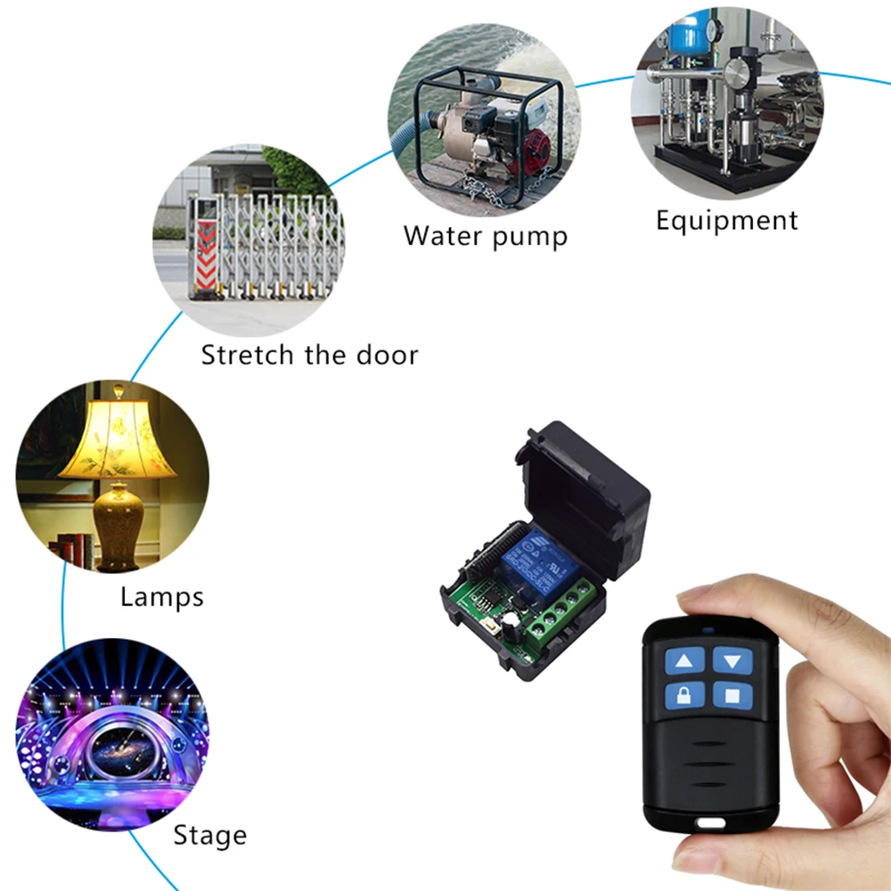 DIY Wireless 433MHz Universal Fernbedienung Schalter dc 12v 24v