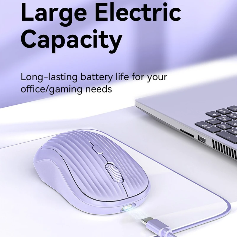 Wireless Silent TYPE-C Charging 2.4G Bluetooth Dual Mode Mouse for IOS Android