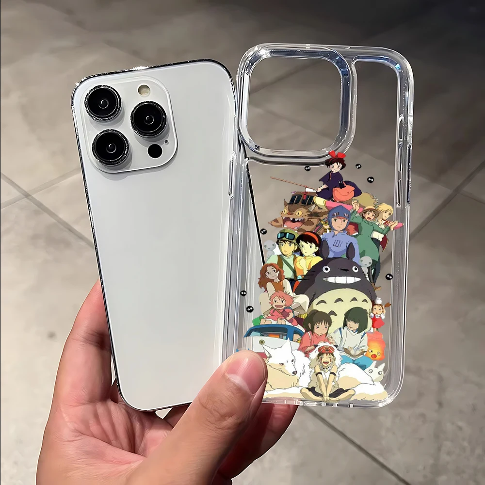 Charming Totoro Anime Clear Phone Case