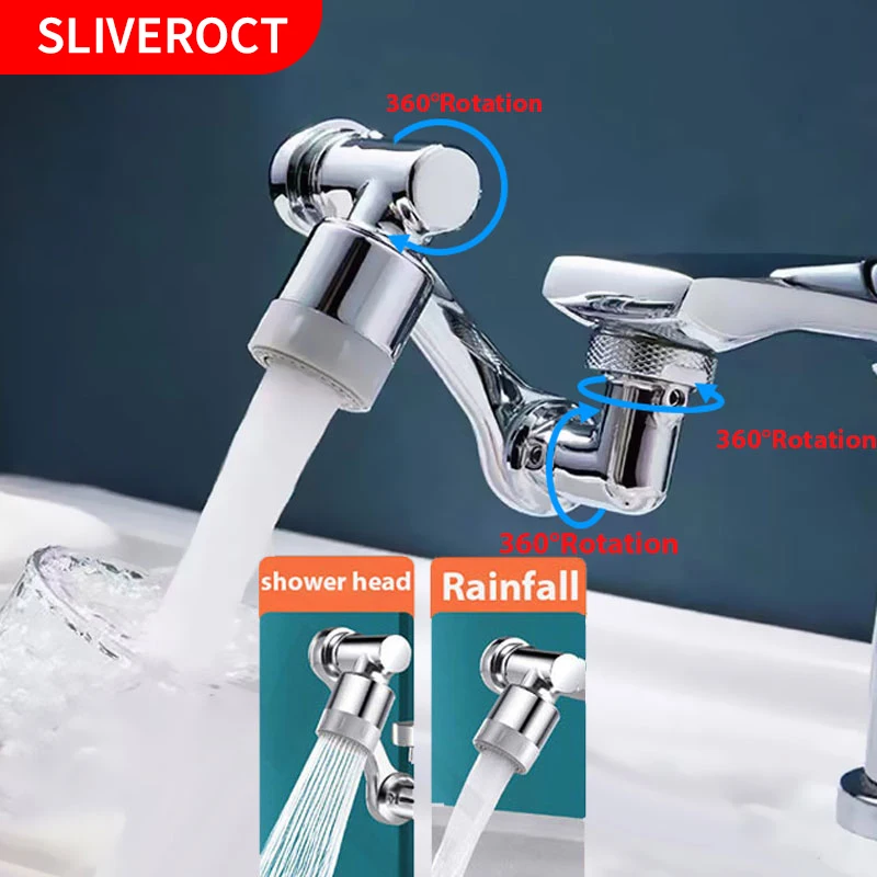 Faucet Extender Faucet Sprayer Head 1080&deg;Rotatable Faucet Spray Head for Wash Basin Kitchen Tap