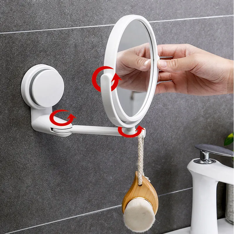 Bathroom Wall Mirror Shaving Cosmetic Mirror Extendable Magnifying