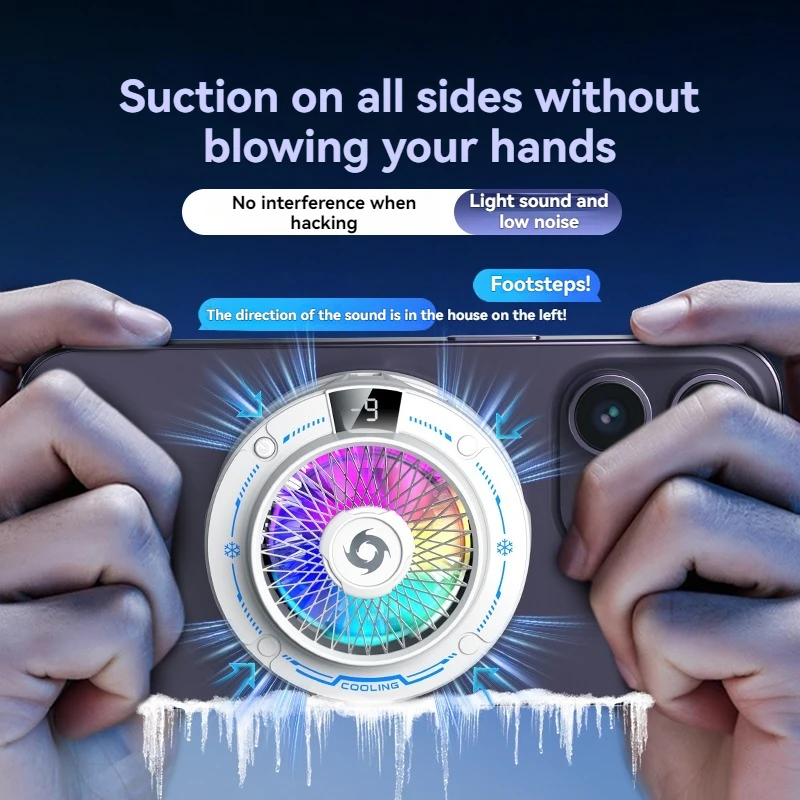 Raffreddatore Magnetico per Telefoni 2 in 1 con Clip Posteriore, Ventola di Raffreddamento Rapido a Semiconduttore per Telefoni iOS e Android - Image 4