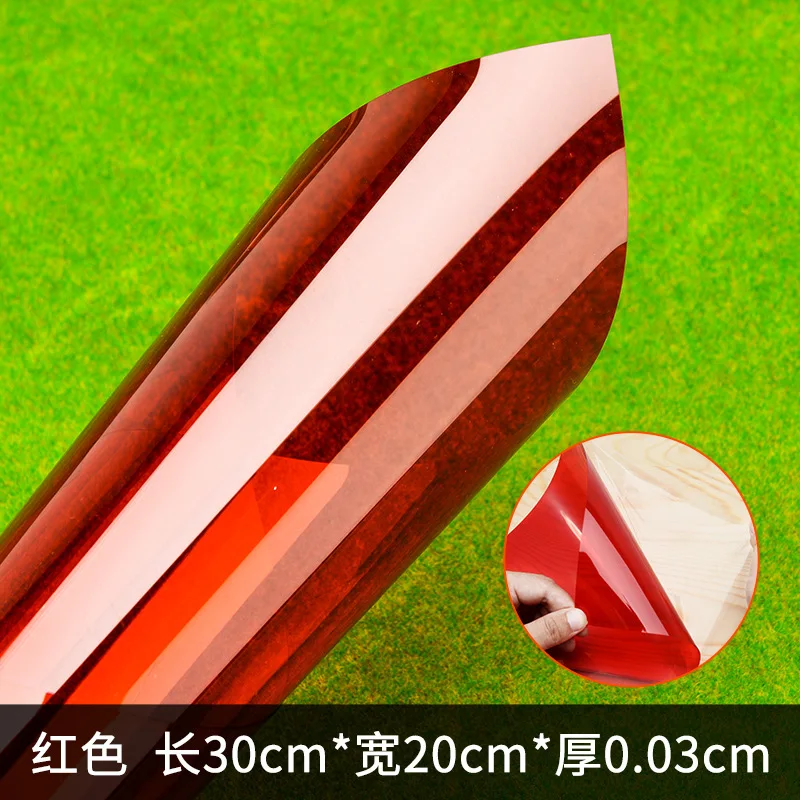 Miniatures Building Sand Table Material, Red, Blue, Green PVC Transparent Sheet Frosted Sheet DIY Color Plastic Sheet 2
