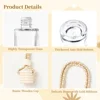 50Pcs/Set Hanging Car Air Freshener 10ml Essential Oil Aromatherapy Diffuser Bottles Empty Glass Perfume Bottles Car Ornament 4