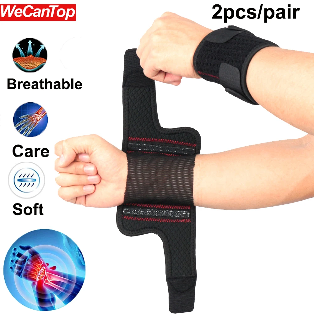 

2Pcs Unisex Compression Wrist Support,Fitted Right/Left Thumb Stabilizer,Adjustable Wrist Support Wrap for Fitness Weightlifting
