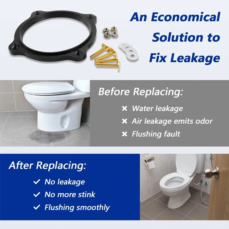 385310063 SE341549 Toilet Floor Flange Seal & Mounting Kit Fit for Dometic Sealand Toilets 506+ / 510+ / 511H Models