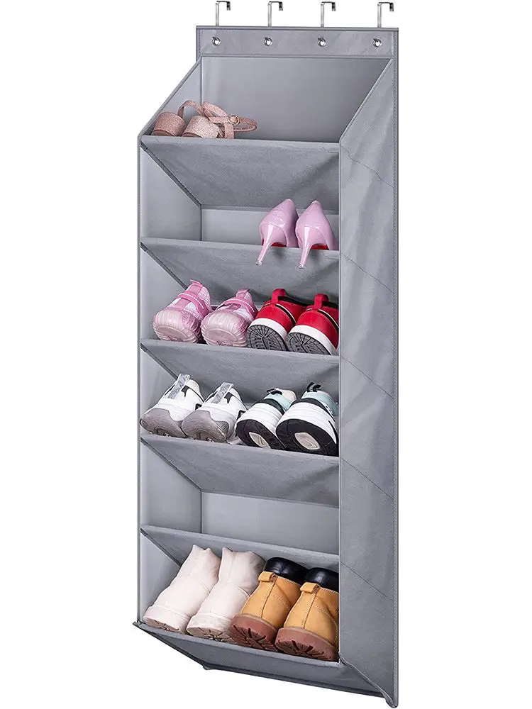Organizador de zapatos por encima de la puerta, Zapatero grande con 6  bolsillos profundos para puerta de armario, plegable, 16 pares, bolsa de  almacenamiento colgante reutilizable - AliExpress