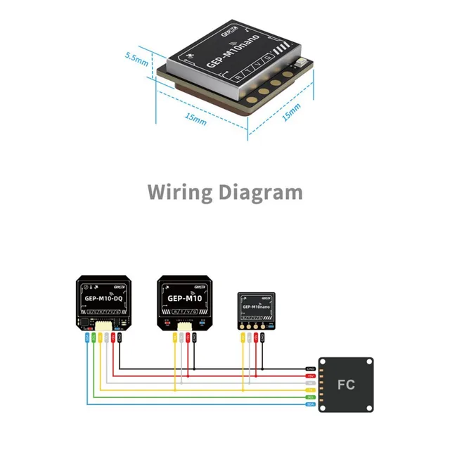 GEP-M10 Series GPS Module GEP-M10nano / GEP-M10 / GEP-M10-DQ for FPV Racing Drone RC Airplane Mulit-Rotor Quacopter 5