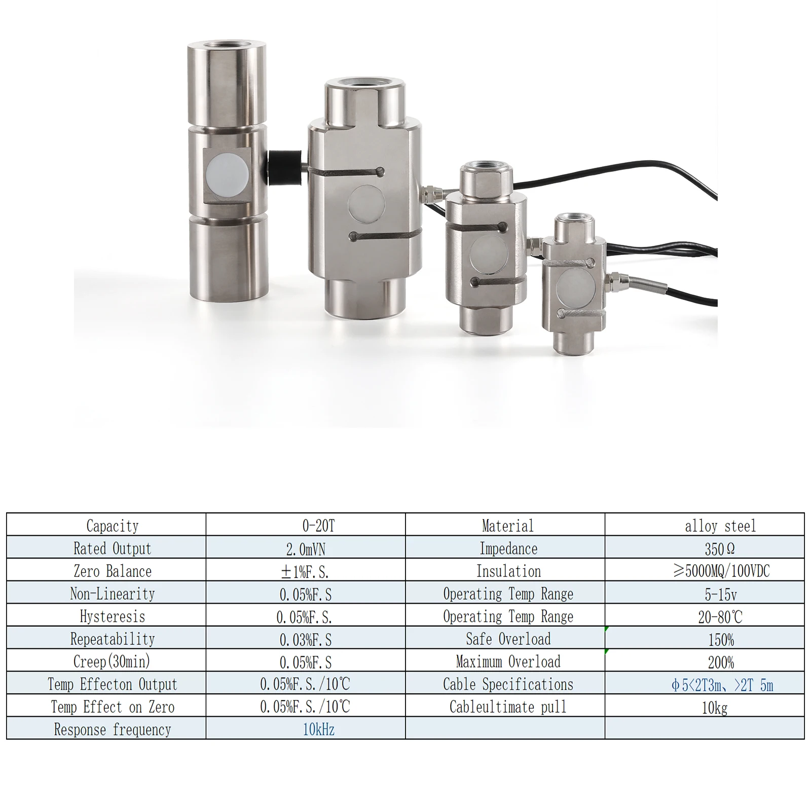 Load Cell Sensors Column S Type Test Tension and Pressure Force Weight Sensor Adapts HX711-200/300/500/700KG-1/2/3/5/10T for sensor module,pressure sensor module,weigh sensor