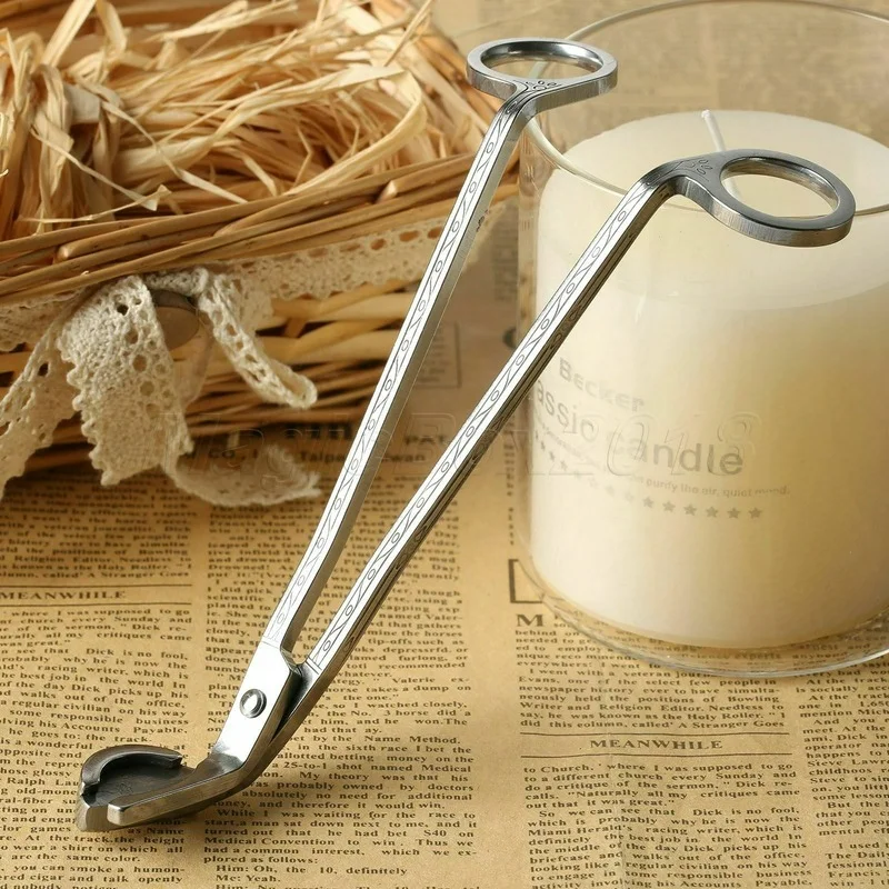 17CM Stainless Steel Candle Wick Trimmer Oil Lamp Trim Scissor Cutter Snuffer Tool Hook Clipper Candle scissors candle wick trimmer