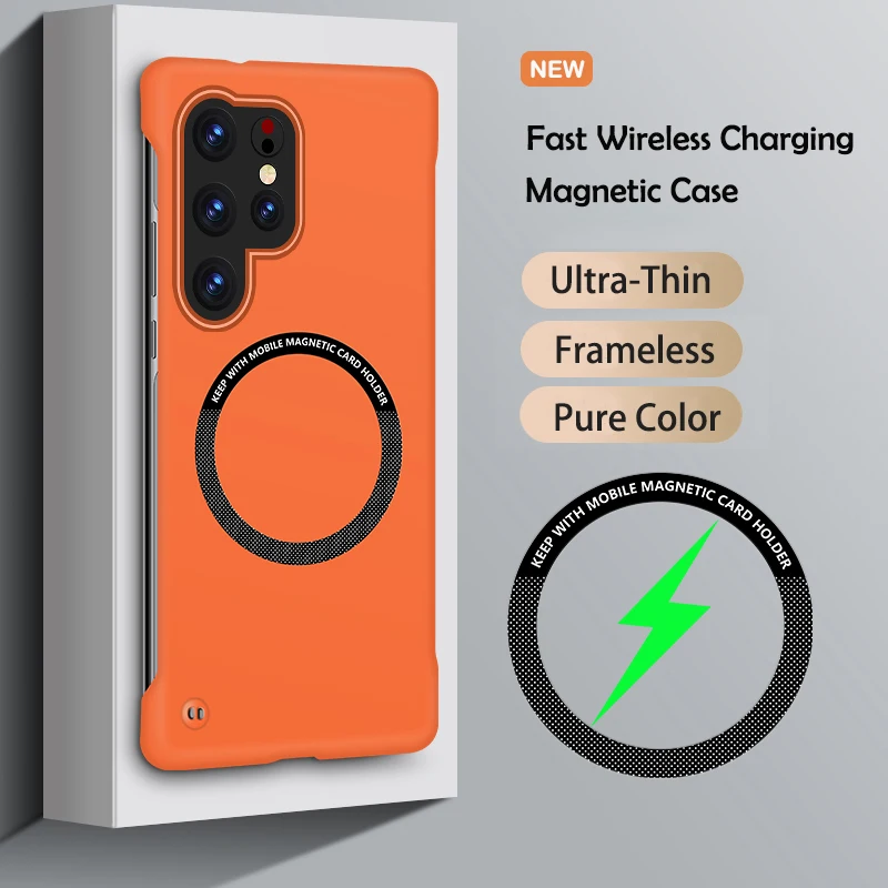 Luxury Ultra Slim Magnetic Frameless Solid Color Phone Case